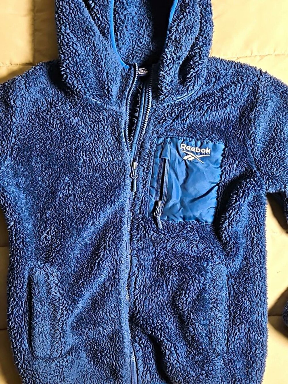 Reebok Youth Boys Navy Sherpa Fleece Hoodie M 10/12